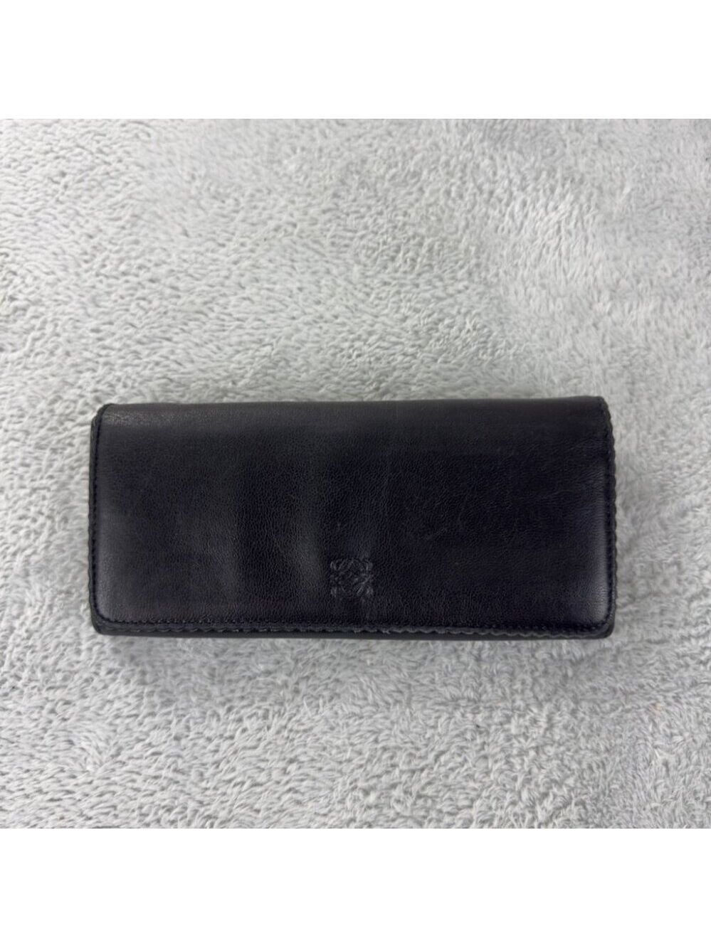 LOEWE Anagram Leather Bifold Long Wallet Black